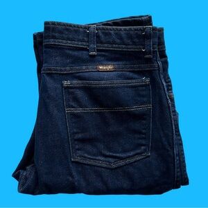 Vintage 80s Wrangler 36x30 Denim Jeans Dark Indigo